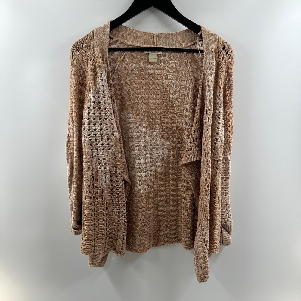Lucky Brand Knit Cardigan Beige & Tan – Women’s L